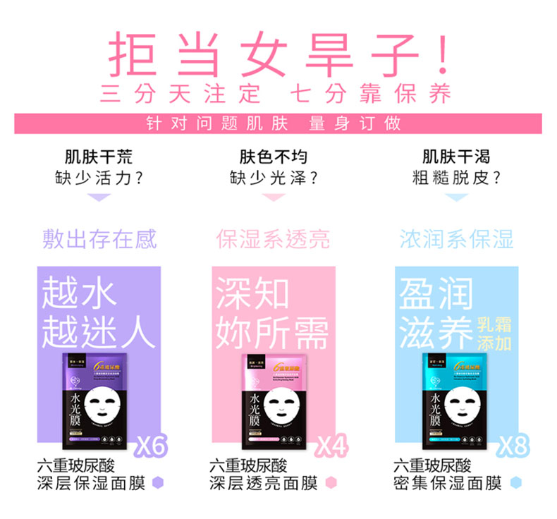 My Scheming Six heavy Hyaluronic Acid Mặt nạ dưỡng ẩm 18 hộp quà tặng mùa thu và mùa đông dưỡng ẩm làm sáng da nữ sinh viên mặt nạ giấy nén