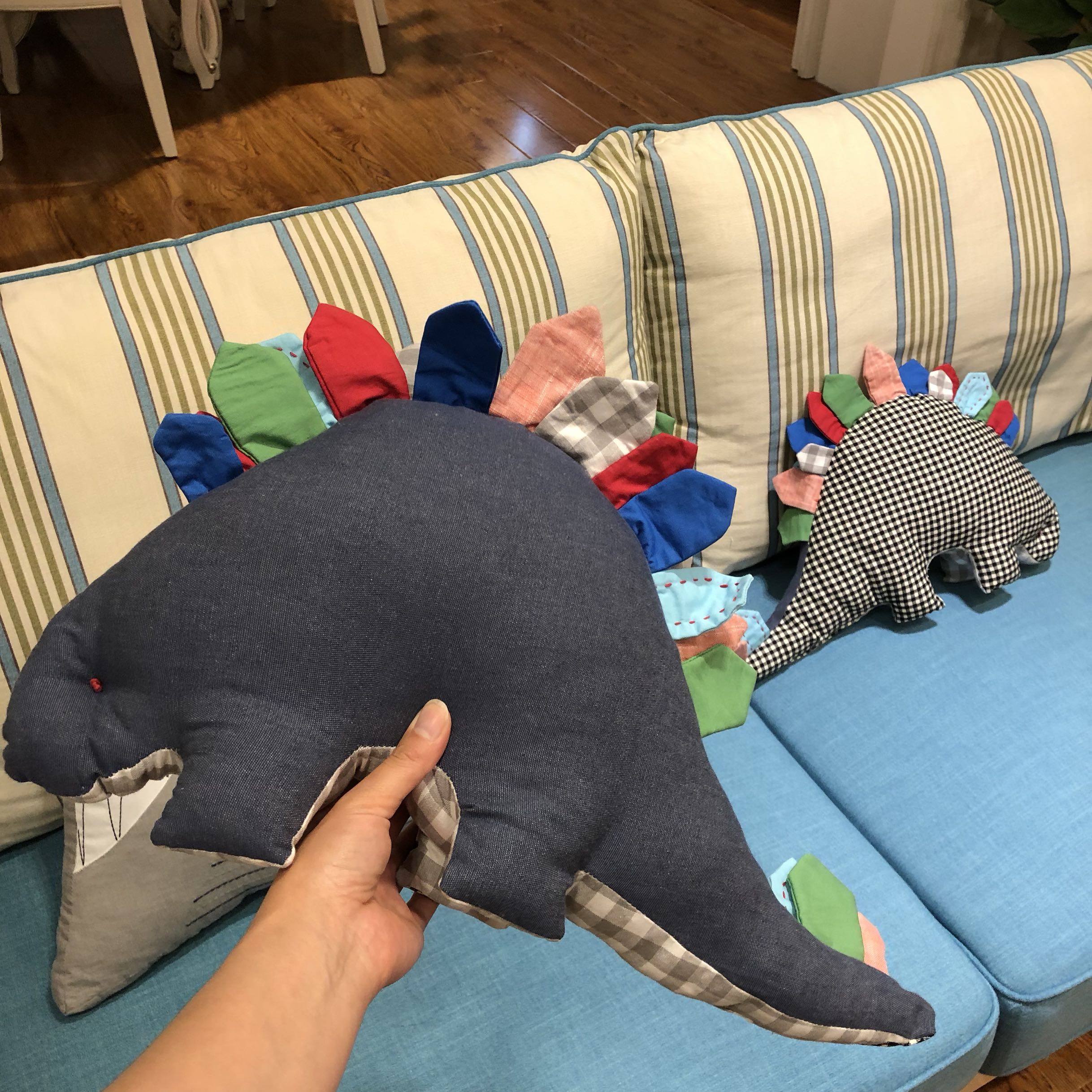 Must-in chao lovely pure handmade cartoon Pillow Dinosaur Hug Pillow Approximately Size 30 * 50cm