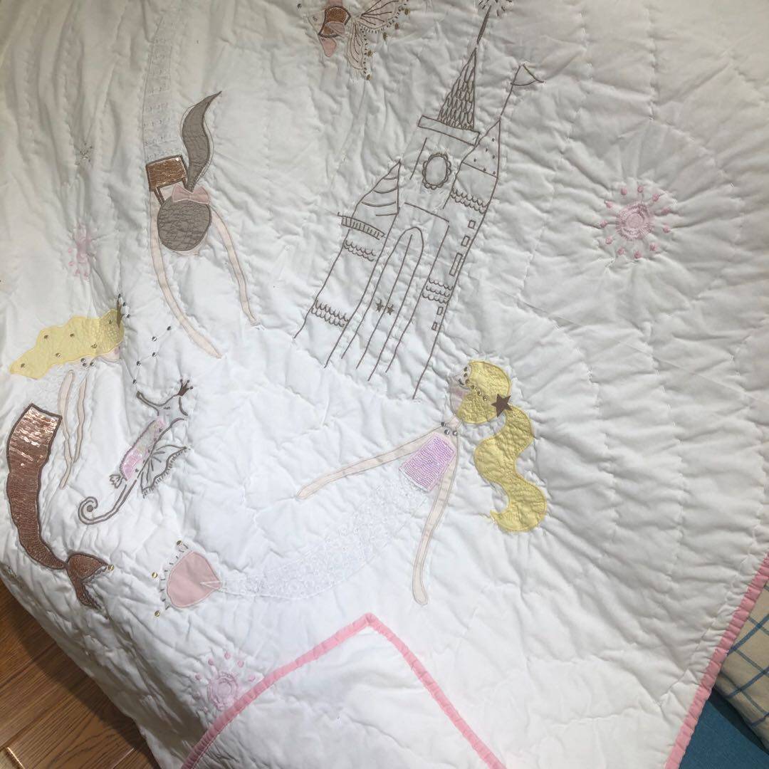 New cotton Mermaid cotton clip cotton cloth patch embroidered hand quilted children's quilt kindergarten quilt