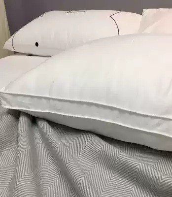 Special 1 4kgchao weight 60 tribute satin cotton feather velvet pillow core adult pillow body height moderate