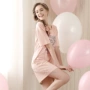 Váy ngủ nữ mùa hè cotton tay ngắn thả lỏng học sinh Hàn Quốc tươi mát và đáng yêu ngọt ngào - Đêm đầm váy đầm mặc nhà trung niên