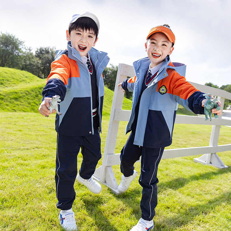 School uniforms class clothes autumn and winter suit primary and middle school students sports college wind kindergarten garden clothes with submachine clothes three sets