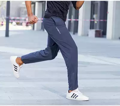 Triangle plum sweatpants men's training loose quick-drying trousers summer Thin Ice Silk breathable running fitness pants