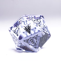 Light purple zirconium COC running group dice Dragon clan dark night dnd dice Cthulhu dice 20-sided crystal dice customized