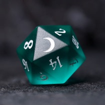 Mint green stone frosted engraved COC running group dice DND dice Cthulhu D20 dice TRPG board game