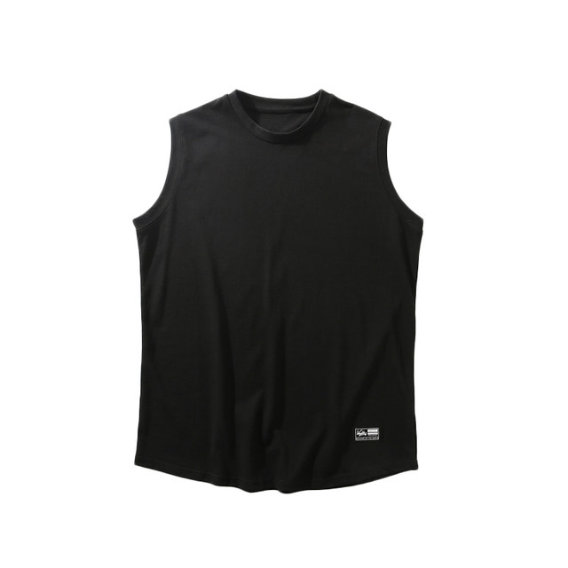 Unisex girls with small cuffs les handsome T sports cut short-sleeved cotton T-shirt sleeveless vest fitness vest to prevent exposure