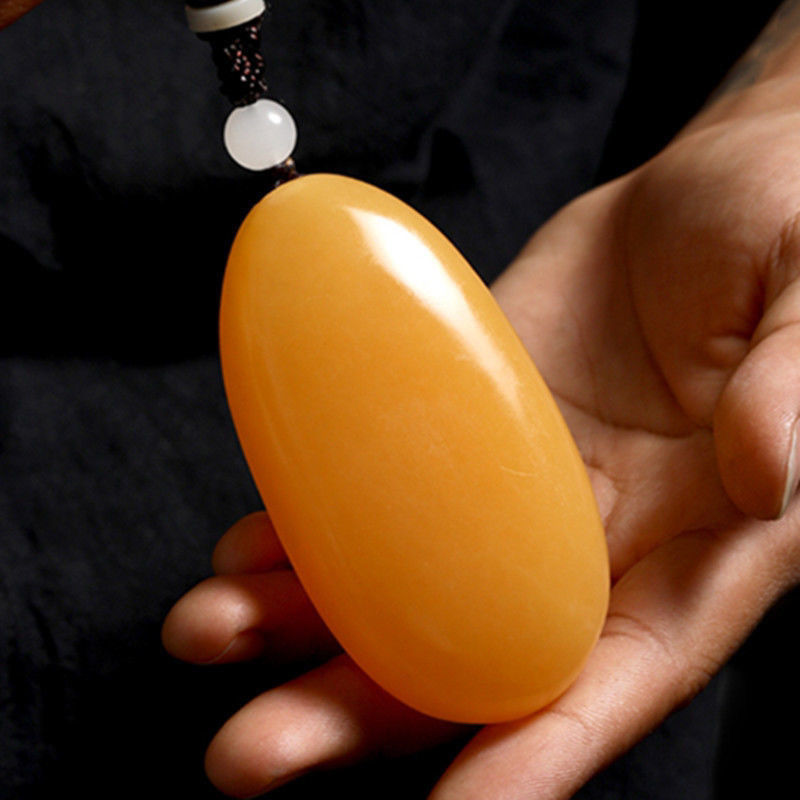 Hetian jade Beige jade rough hand pieces jade play pieces Wen play jade men's carry-on play craft gift decoration