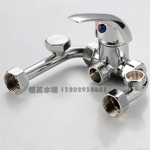 All-copper electric water heater mixing valve surface-mounted mixing switch shower shower head-mounted switch hot and cold universal u-valve