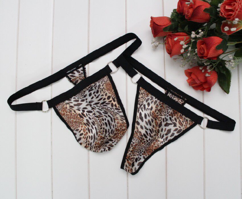 New men and women couple thong sexy BAO WEN mesh thin breathable underwear couples fresh interest underwear