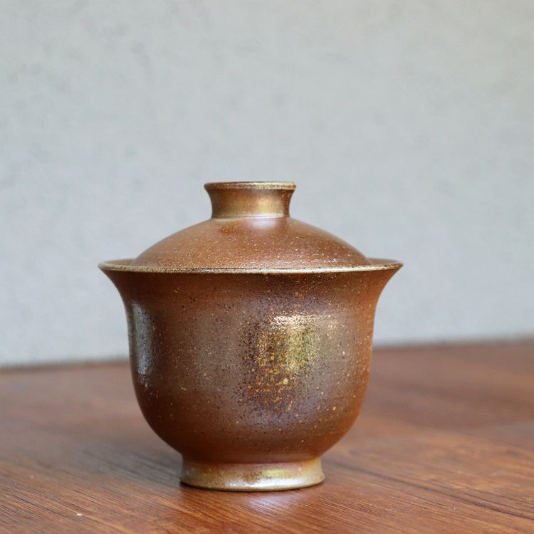 Akita Teacup, Zen-Inspired Rustic Bowl, Vintage Wood-Fired Coarse Pottery Handmade Tea Cup, 260ml Practical Tea Utensil Akita Teacup, Zen-Inspired Rustic Bowl, Vintage Wood-Fired Coarse Pottery Handmade Tea Cup, 260ml Practical Tea Utensil