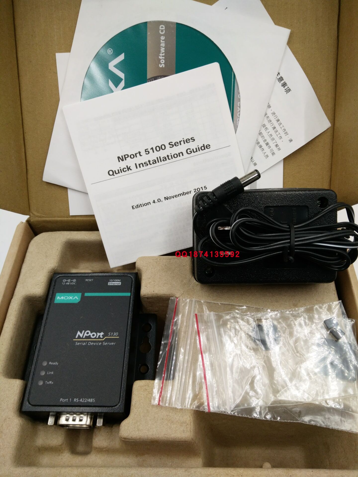 Shanghai 7 years old store moxa serial server nport5130 422485 to be transferred to Ethernet spot