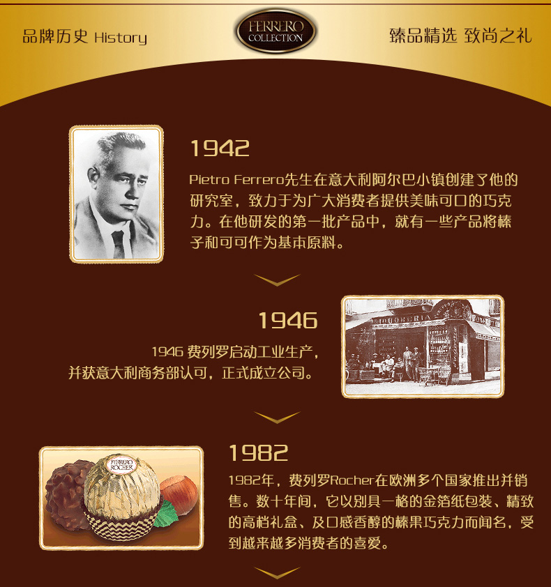 费列罗 臻品巧克力三色球 24粒 精致礼盒装 图5