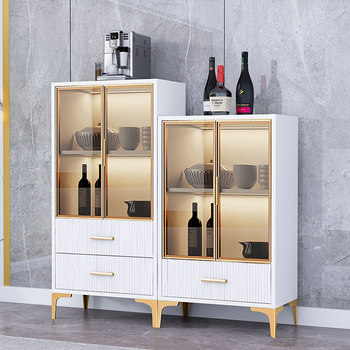 Light Luxury Sideboard Modern Minimalist Cabinet Storage Cabinet Wine Cabinet Living Room Wall-Mounted Kitchen Cabinet Storage Cabinet Drawer Type