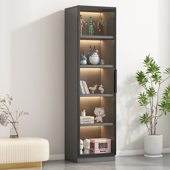 Bookcase, Display Cabinet, Tv Cabinet, Side Cabinet, Storage Cabinet, Wine Cabinet, Wall-Mounted Home Living Room Cabinet with Glass Door, Narrow Cabinet