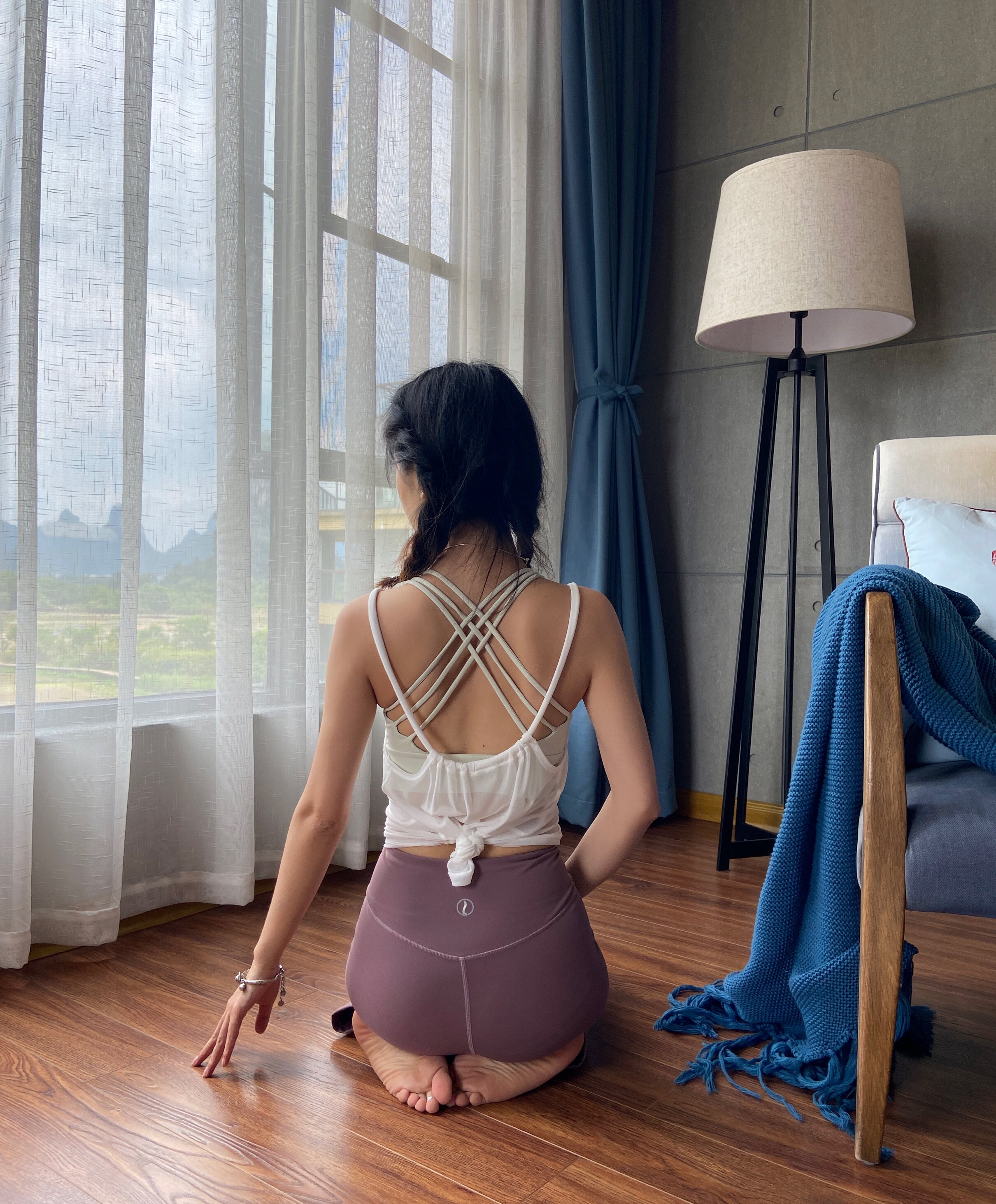 July Yoga Sheer Sports Yoga Camisole Blouse