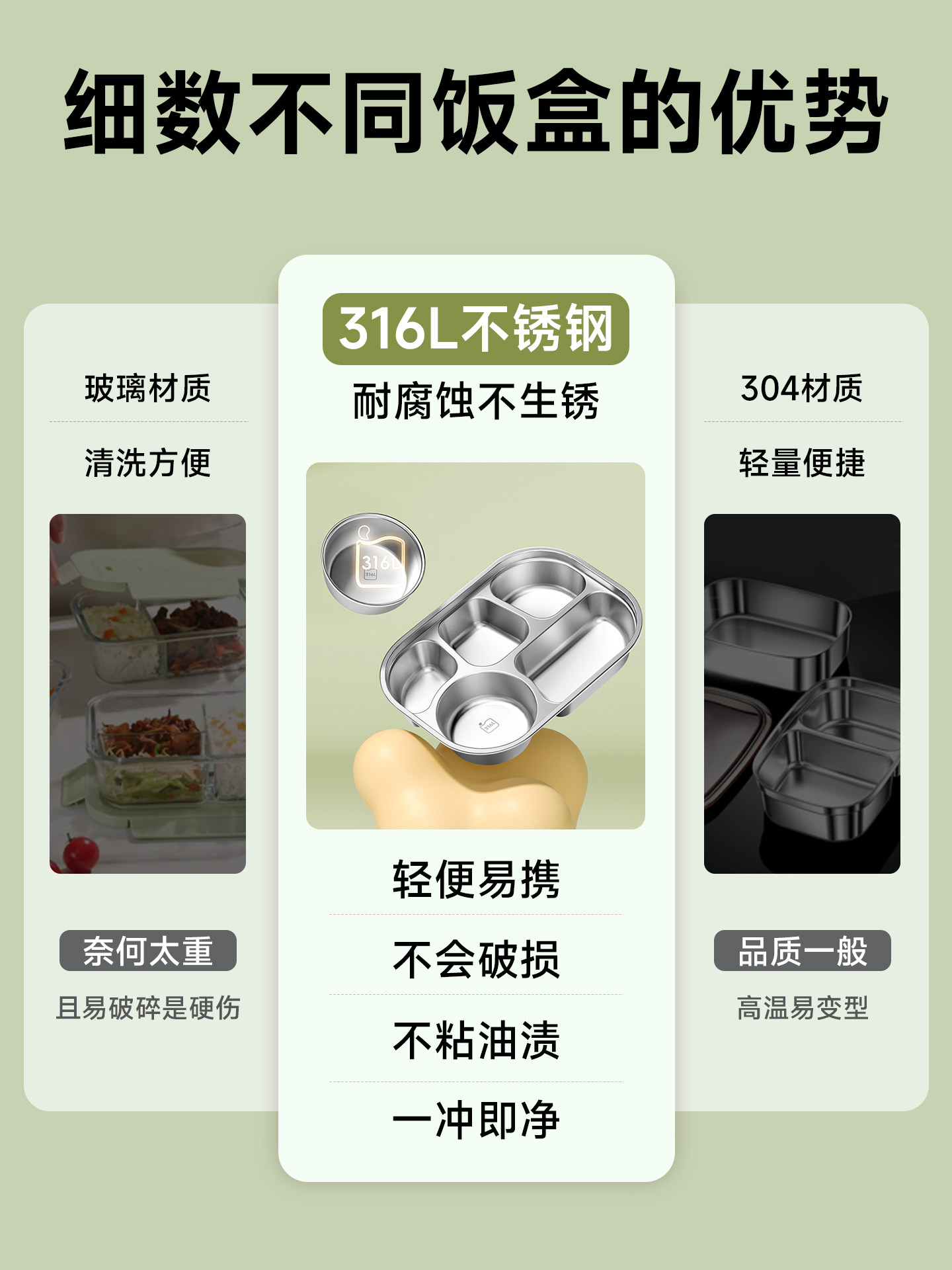 Supor 316L Stainless Steel Insulated Lunch Box for Office Workers and Elementary School Students, Special Lunch Box for Children, Portable Lunch Box with Compartments for Middle School Students