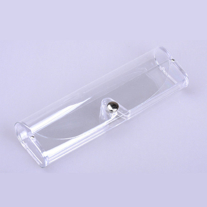 Light Portable PVE Glasses Case Anti-drop and Anti-pressure Presbyopia Mirror Case Transparent Plastic Buckle Presbyopia Mirror Case