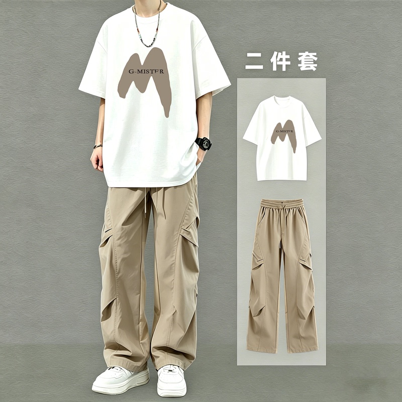 Men's Summer Suit 2026, This Year's Popular Hot Item, Cool and Stylish Outfits for Boys, Student Trendy Casual Sports Set