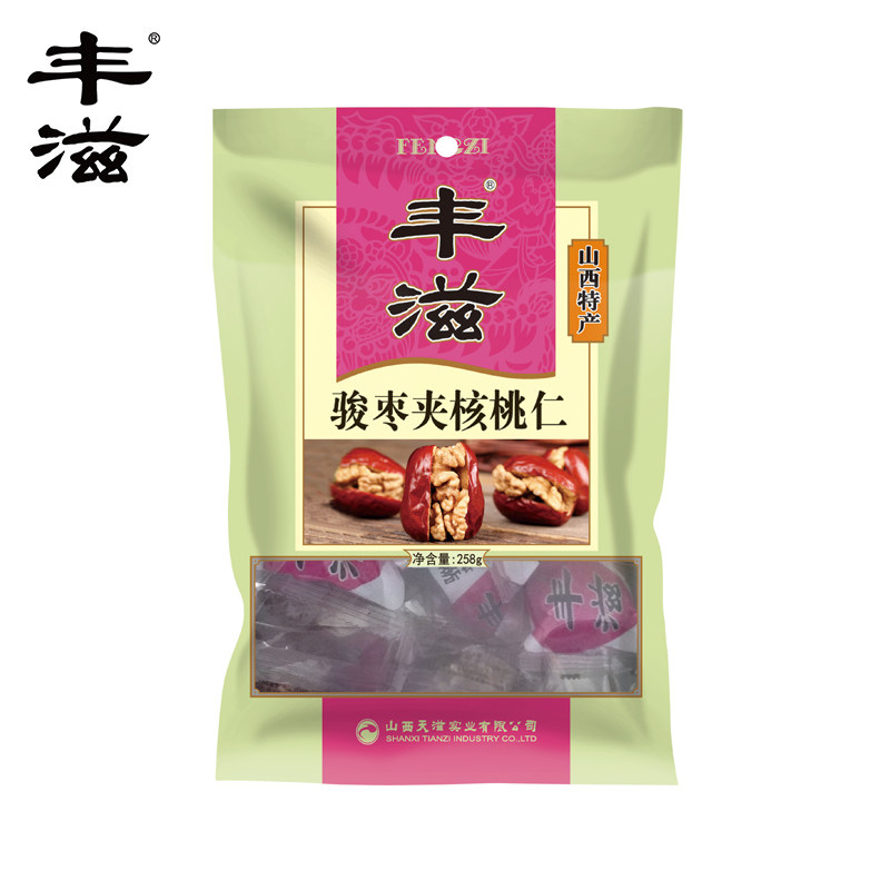Fontrout red date clip walnut 258g snacks traffic city Jun Zaozaozao Ginfen walnut peach kernel Shanxi special Zaozi sandwich date