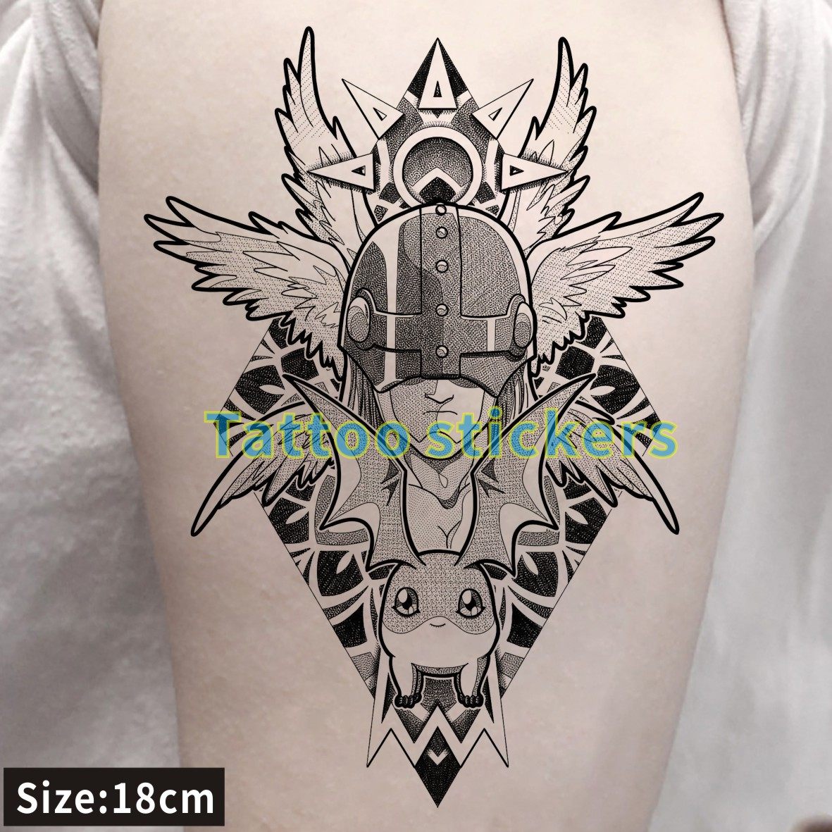 乔治·德隆在加利福尼亚州洛杉矶纹的守护天使纹身！ : r/TattooArtists, image size:1181x1181