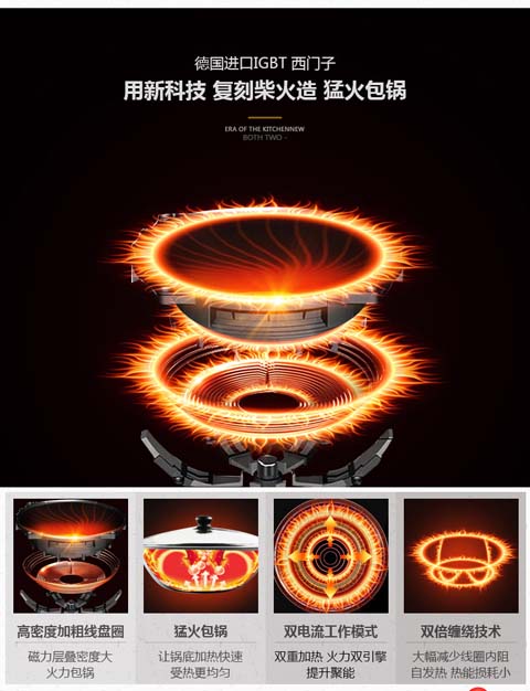 Bếp điện từ nhúng thông minh hộ gia đình hai đầu bếp điện gốm để bàn bếp đôi bếp điện từ xào một phẳng kết hợp một lõm - Bếp cảm ứng bếp từ boss