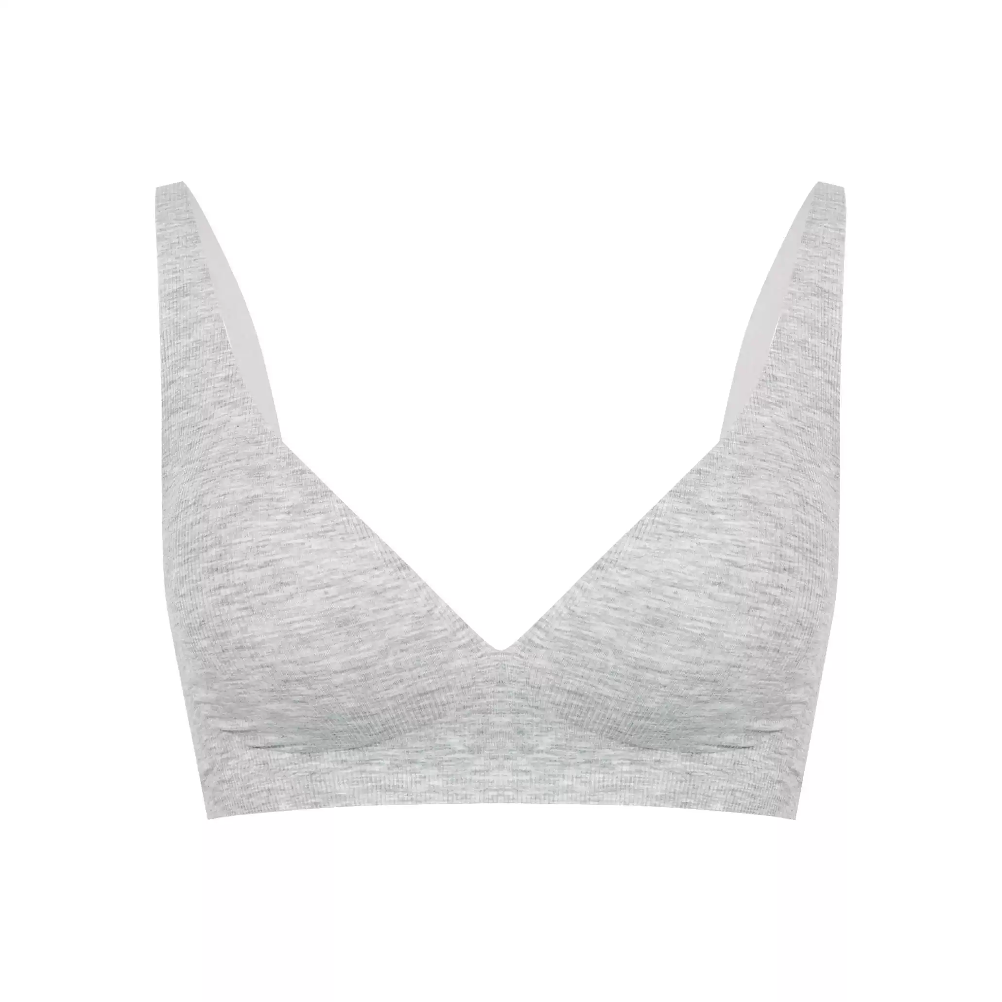 retro vertical stripes small V-neck Tencel bra
