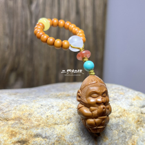 (Sun Epiphany Baby Buddha) Olive Nuclear Single Seed Handlebar Piece Monkey Zodiac Pendant hand engraving Wen Play Monoci