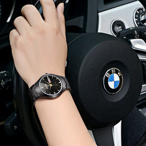 多姆(DOM)正品男表 防水时尚钨钢男士手表石英商务情侣日历男女表