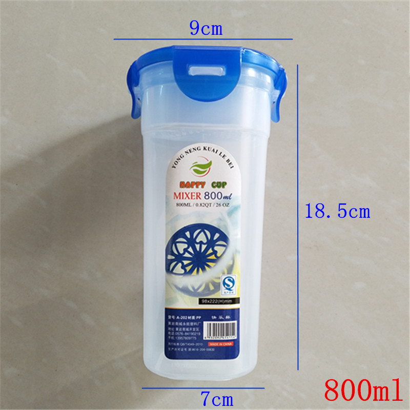 Thickened plastic sealed tea cup with lid space cup travel cup with buckle leak proof happy cup leisure cup