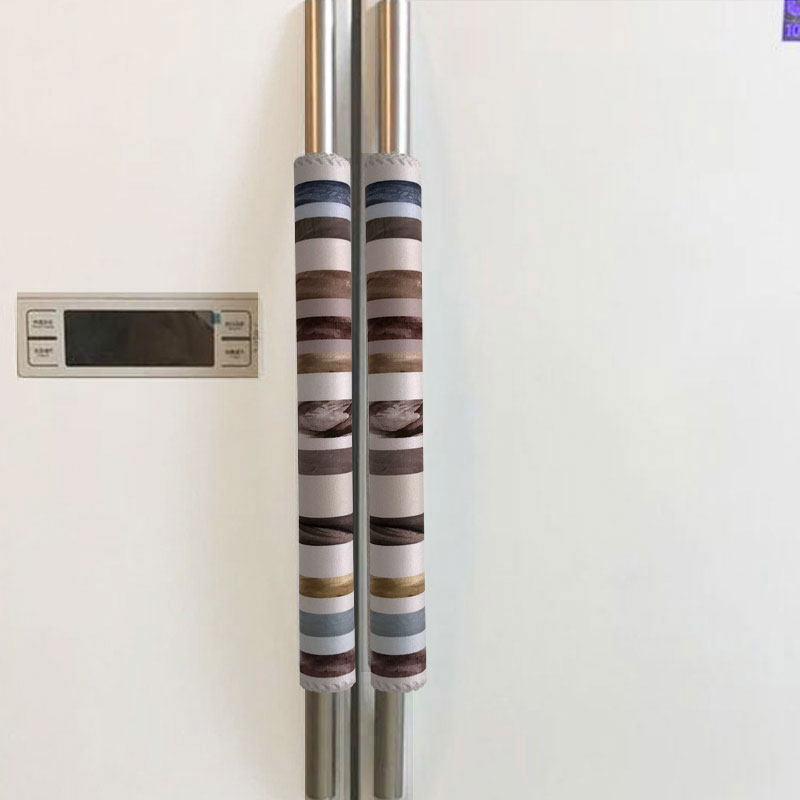 Refrigerator door handle protective cover Double door chair armrest cover Door handle cover pull glove velvet warm anti-collision