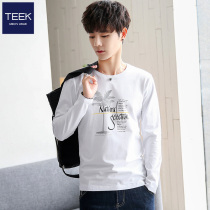 TEEK2021 early autumn mens long-sleeved T-shirt autumn base shirt Autumn pure cotton autumn inside and outside wear spring and autumn clothes