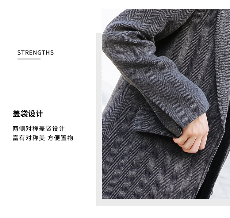 Mùa đông 2018 Hàn Quốc mỏng mảnh nhỏ phù hợp với chic dày retro kẻ sọc ngắn len len phù hợp với áo khoác nữ áo khoác nữ đẹp