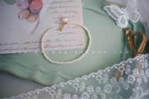 "One Drawer" 14k Gold Very Fine Fresh Water Mini Natural Pearl Bracelet Accessories Birthday Gift 38