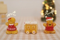 One Drawer Cute Gingerbread Man Ceramic Seasoning Jar Bedroom Swing Piece Cartoon Birthday Holiday Gift