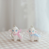 One Drawer Original Handmade Cute Wood Carving Animal Small Goat Key Button Pendant Birthday Holiday Gift