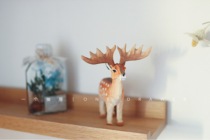 One drawer handmade cute real wood Carved Elk Animals Ins decorations Birthday Festive Gifts