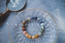 A drawer "hand-made starry sky planet frosted natural stone bracelet female unique galaxy birthday gift 38