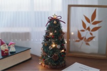 A Drawer Moss Christmas Tree Evergreen Flowers Handmade Diy Material Wrap a birthday present