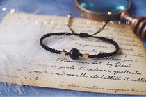 A drawer "handmade blue sandstone star rope crystal bracelet diy material bag female birthday gift 38