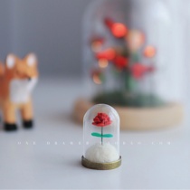 A Drawer Protected Rose Handmade Diy Material Bag Mini Glass Hood Swing Piece Birthday Present