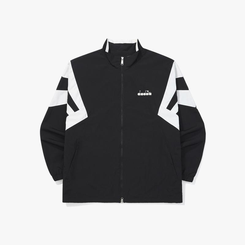 Overseas Purchasing Diadora Men's Tennis Top with Zipper and Stand-Up Collar for Tennis Training and Daily Sports