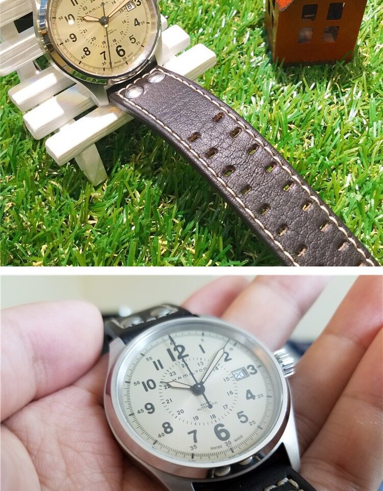 Швейцарские наручные часы hamilton汉密尔顿khaki field自动机械男表复古瑞士腕表h70595523