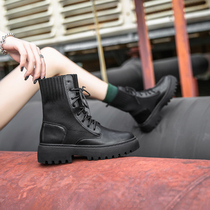 Net red Martin boots womens British style 2020 new versatile thick-heeled boots single boots short-barrel motorcycle boots womens winter boots