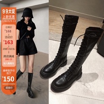 Boots Women 2021 New Joker Small Boots Leather Boots Children Explosive High Knight Boots Women