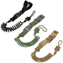 EDC Outdoor Military fan multi - functional tactical rope tactical safety rope anti - loss spring elastic key knob