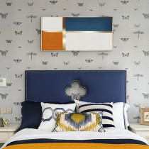 Mondrian Bedroom Bedside Hanging Painting Light Luxury Nordic Art Youth American Children's Room Wall Decoration Painting