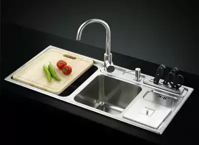 Mona Lisa sink three-slot one-piece forming 304 stainless steel thickened brushed vegetable wash basin Kitchen bowl pool