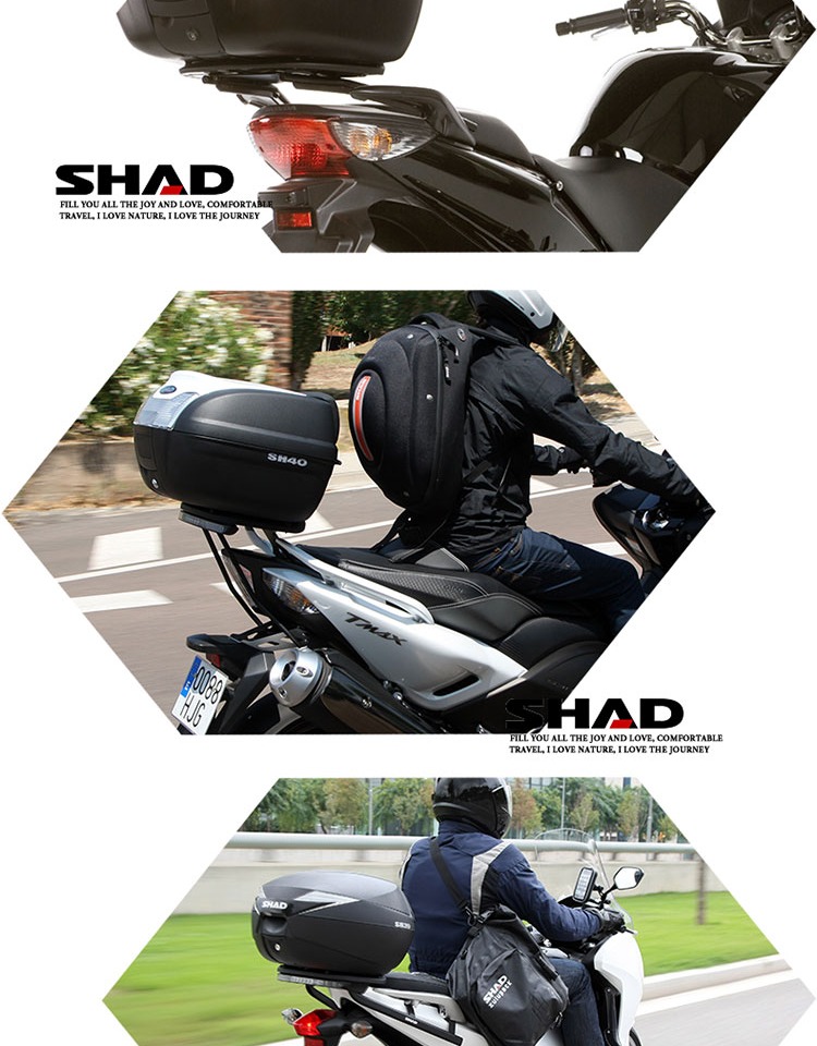 SHAD Xiade cốp xe máy SH33 Yamaha nhanh Eagle Jia Yu Maverick FLY Typhoon RA1 phía sau hộp thùng hông xe máy