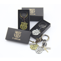 Fans Souvenirs Metal Key Buckle Genuine Leather Woven Team Bag Pendant