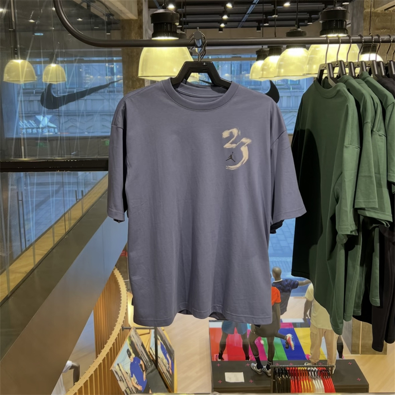 Nike Jordan Aj Men's Sports and Leisure Trendy Printed Loose Cotton Short-Sleeved T-Shirt Iq7287